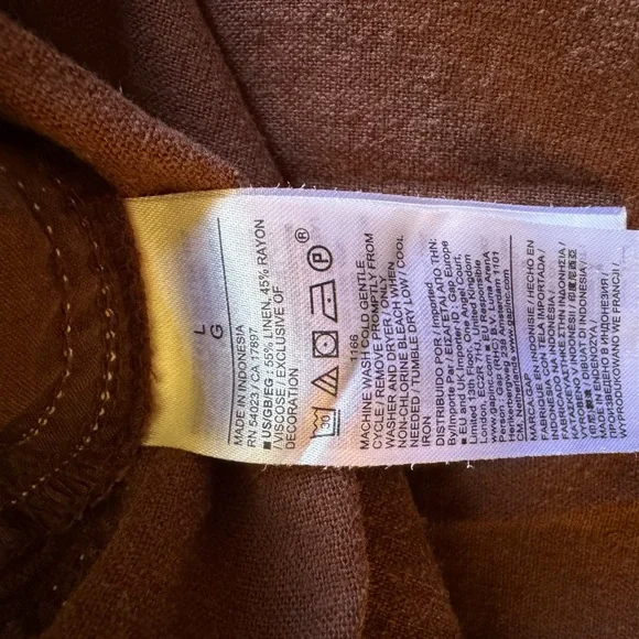 GAP Pull-on Wide Leg Pants with Cream Side Stripes - Picture 7 of 10